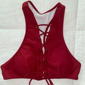 Tie front bikini set